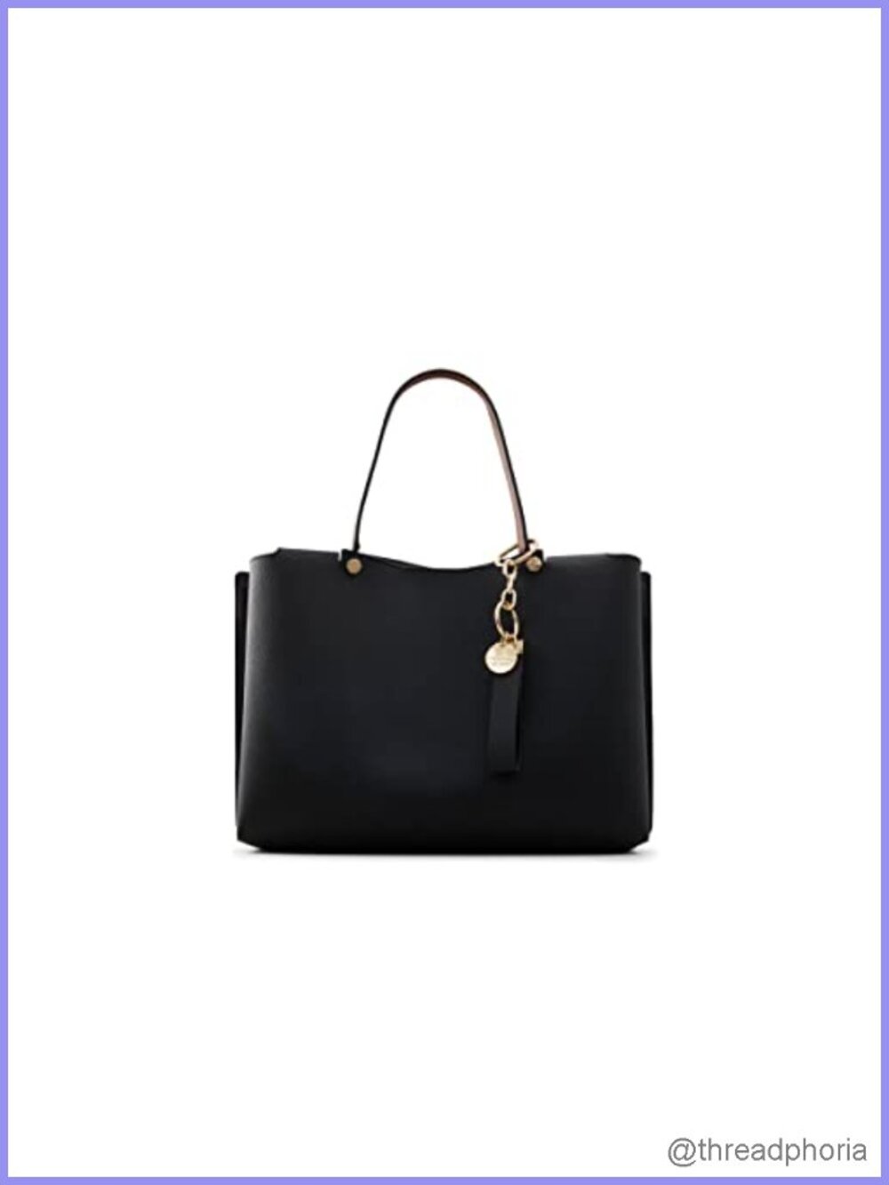 Synthetic Medium Tote Bag with Shoulder Strap Spacious Everyday Carry